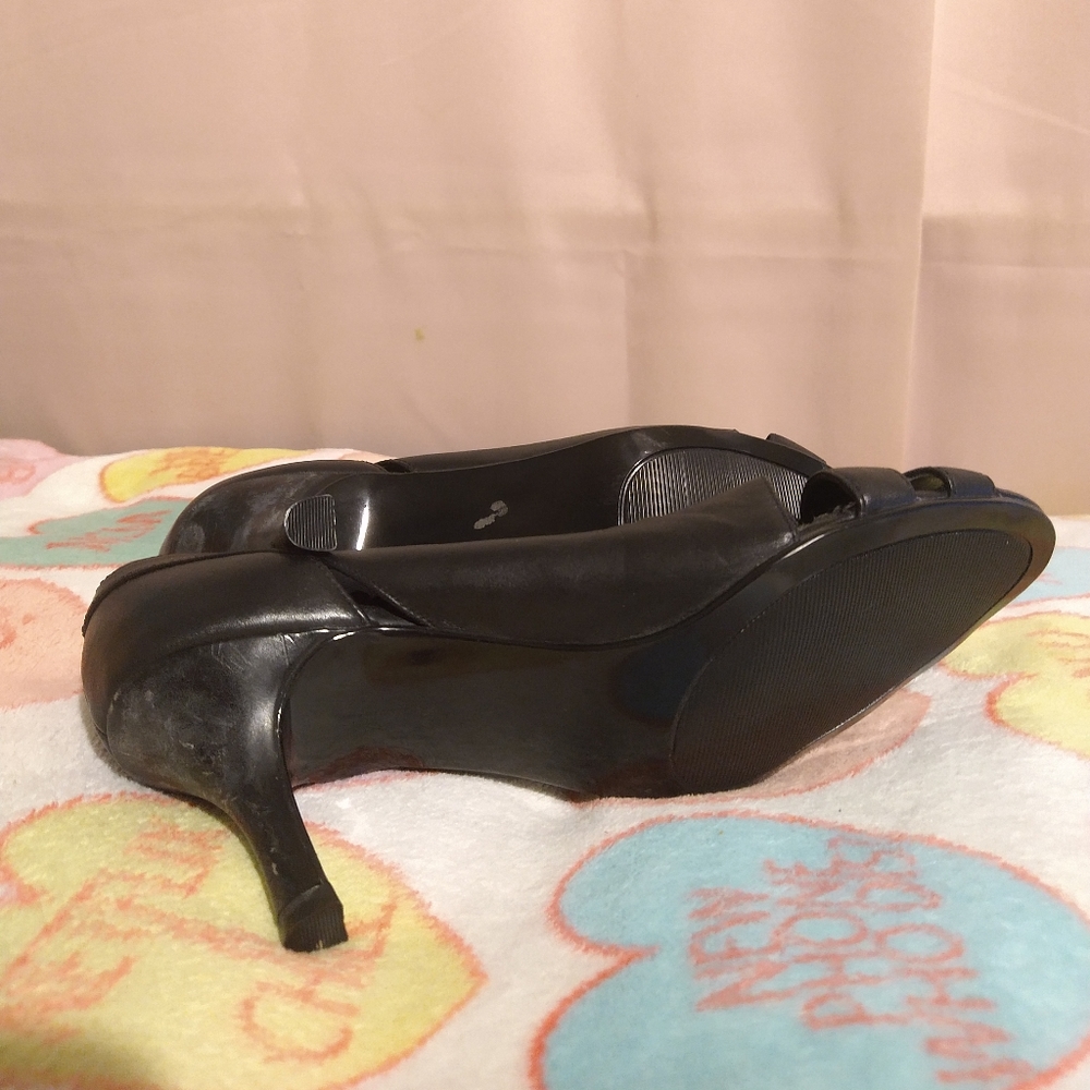 Merona 🦋 Black Open toed Heels - Picture 4 of 4